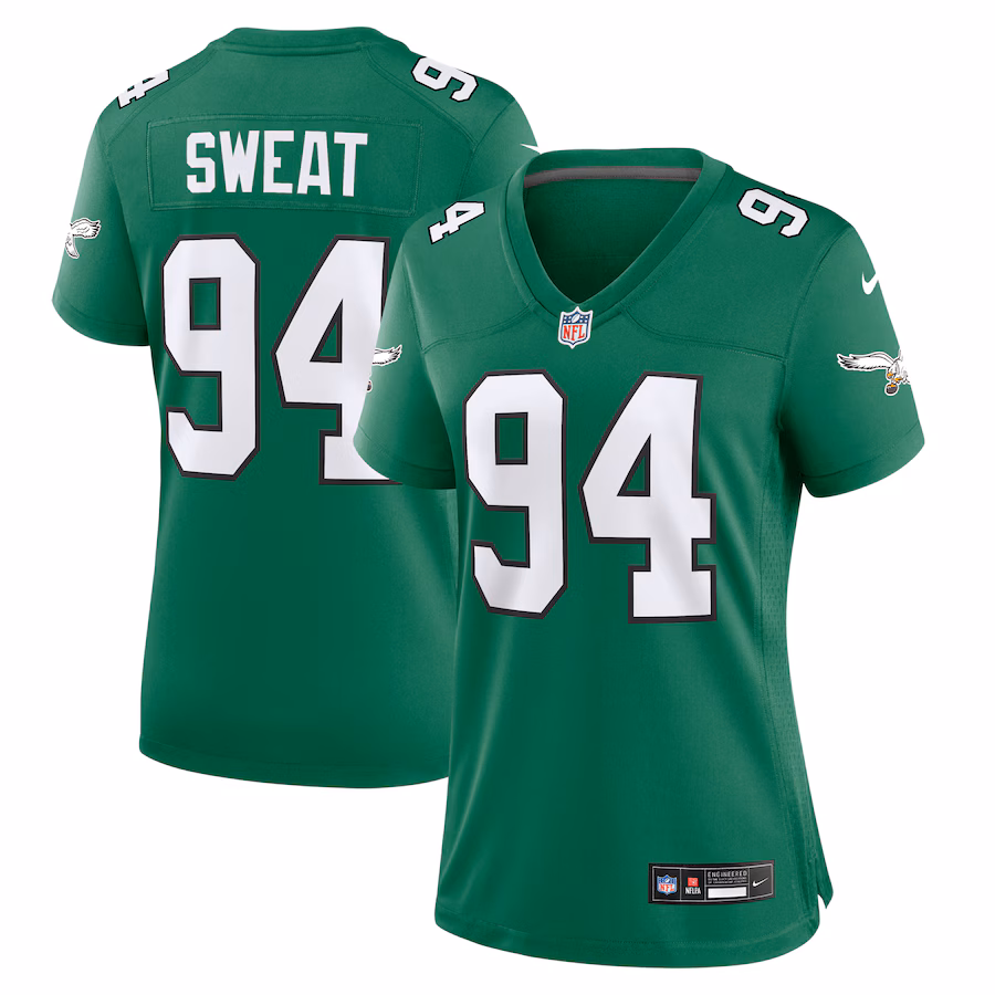 Women's Philadelphia Eagles Josh Sweat Nike Kelly Green Alternate Game Jersey - Ujersey NFL Shop