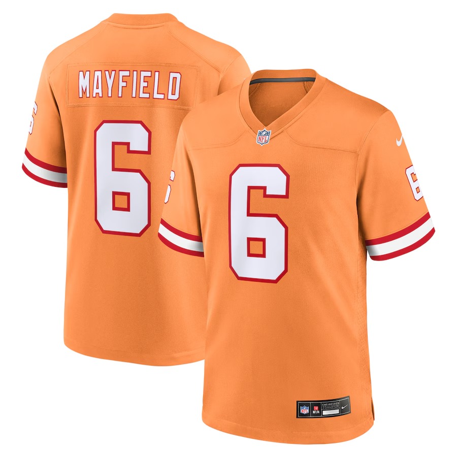 Men's Tampa Bay Buccaneers Baker Mayfield Nike Orange Throwback Game Jersey - Ujersey NFL Shop
