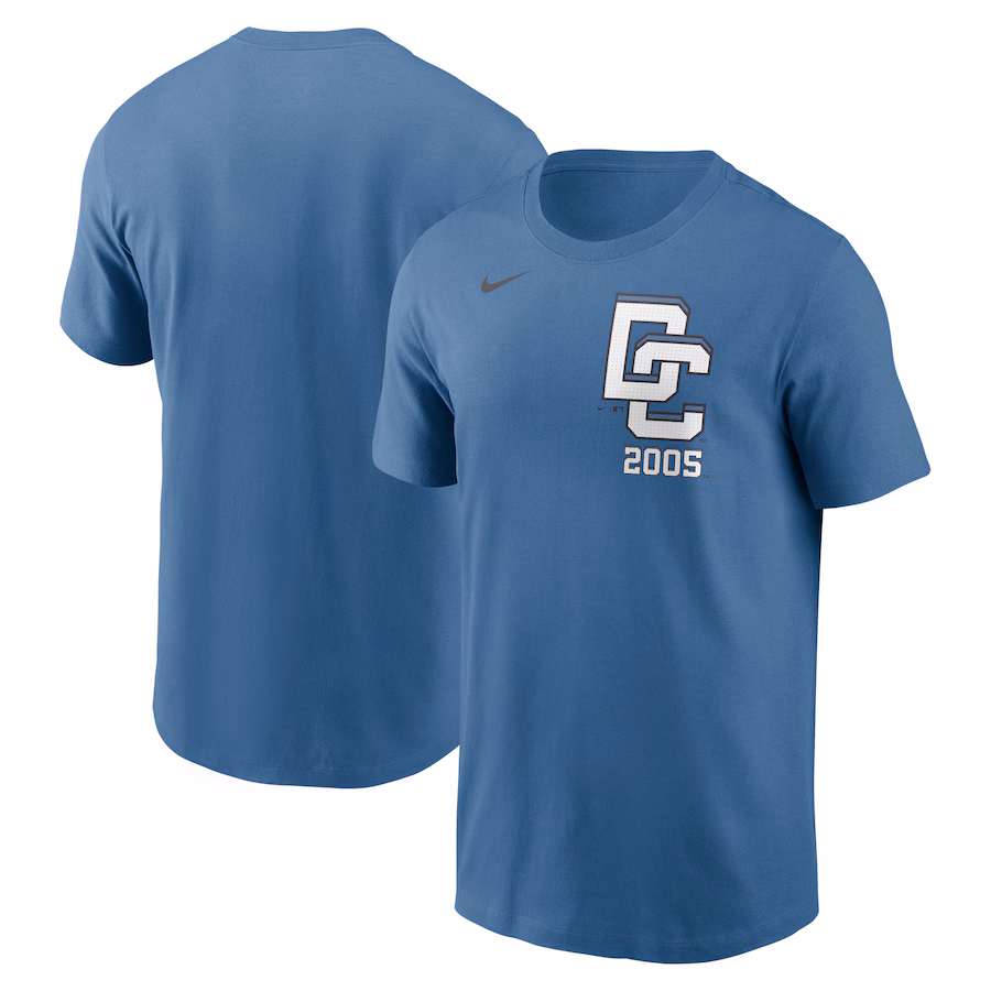 Men's Washington Nationals Nike Blue 2025 City Connect Wordmark T-Shirt - Ujersey