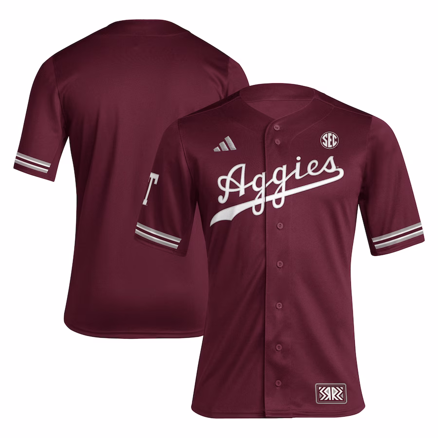 Texas A&M Aggies adidas Reverse Retro Replica Baseball Jersey - Maroon - Ujersey NFL Shop
