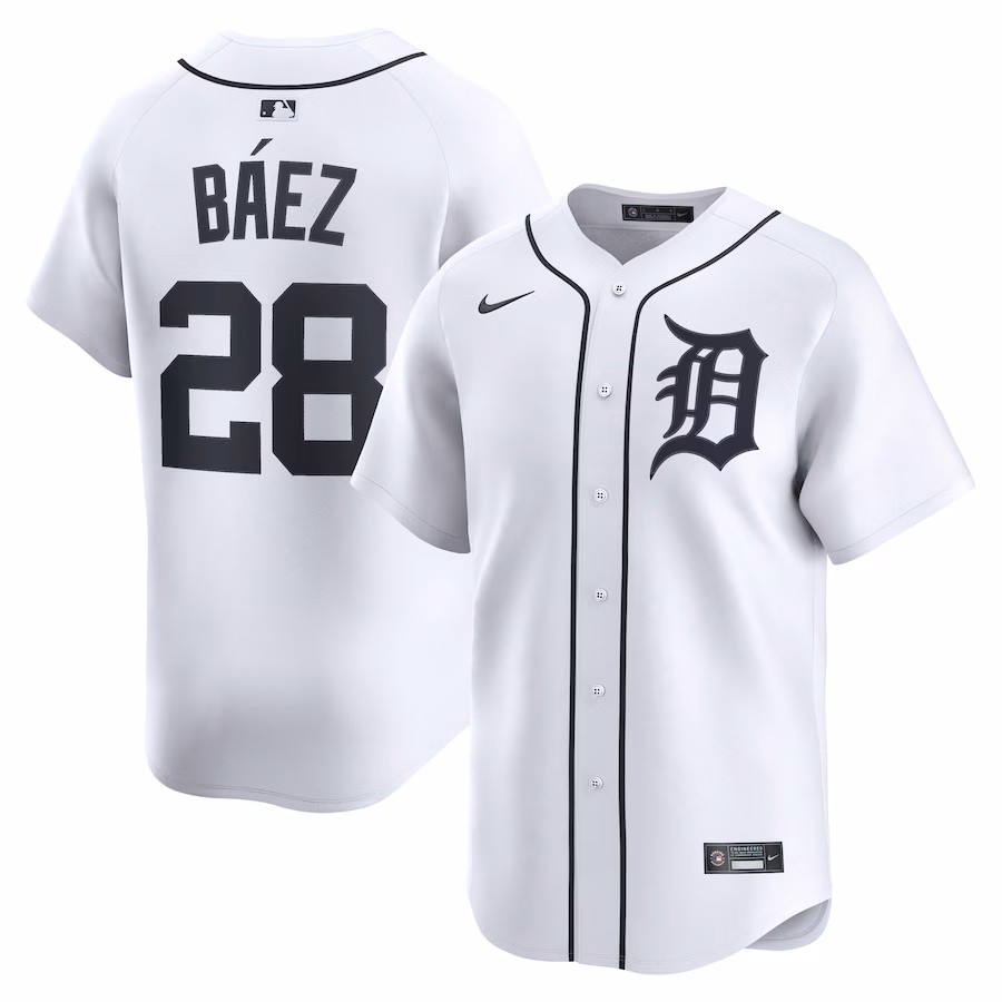 Men's Detroit Tigers Javier Báez Nike White Home Limited Player Jersey - Ujersey NFL Shop