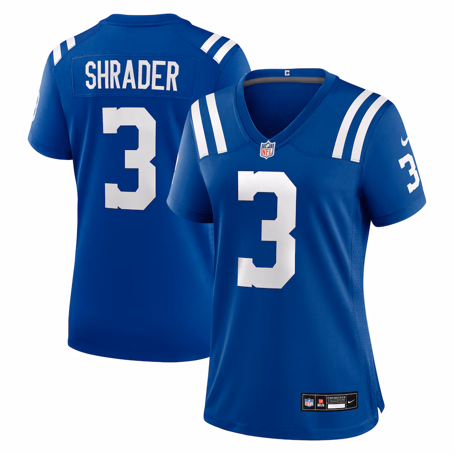 Women's Indianapolis Colts Spencer Shrader Nike Royal Team Game Jersey - Ujersey NFL Shop