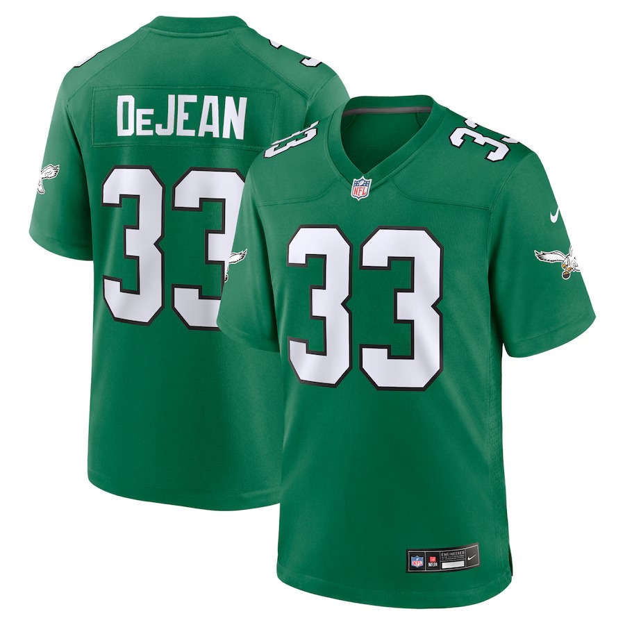 Men's Philadelphia Eagles Cooper DeJean Nike Kelly Green Alternate Game Jersey - Ujersey NFL Shop