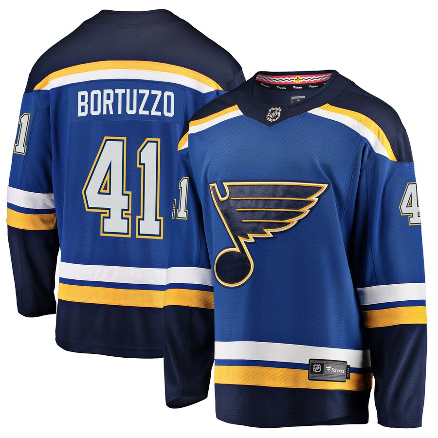 Men's St. Louis Blues Robert Bortuzzo Fanatics Branded Blue Breakaway Player Jersey - Ujersey NFL Shop