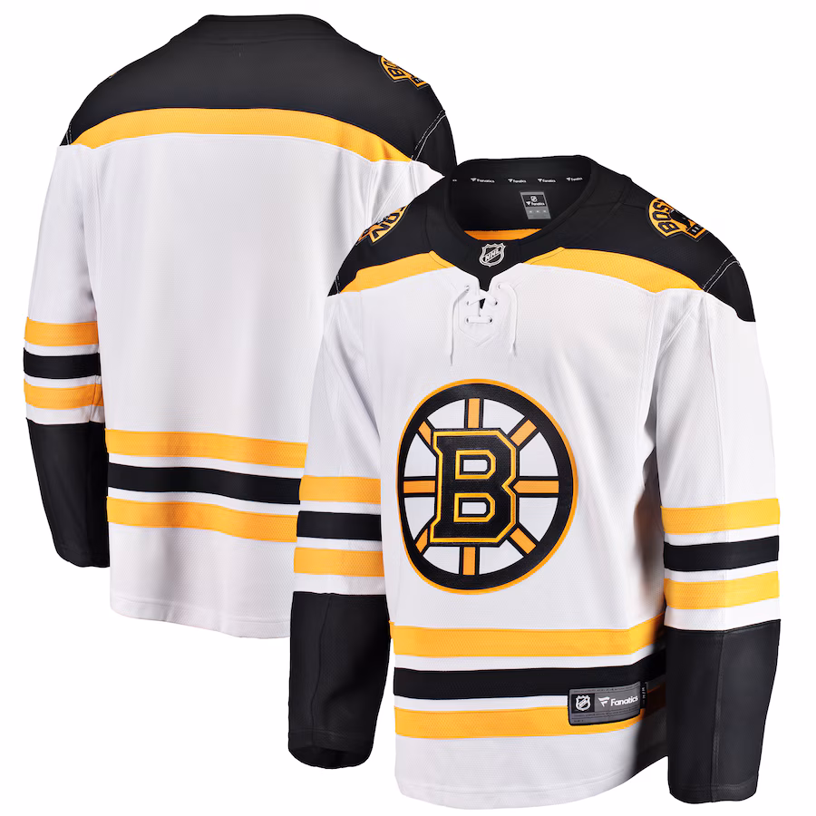 Men's Boston Bruins Fanatics White Breakaway Away Jersey - Ujersey NFL Shop