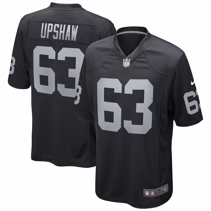 Men's Las Vegas Raiders Gene Upshaw Nike Black Game Retired Player Jersey - Ujersey NFL Shop