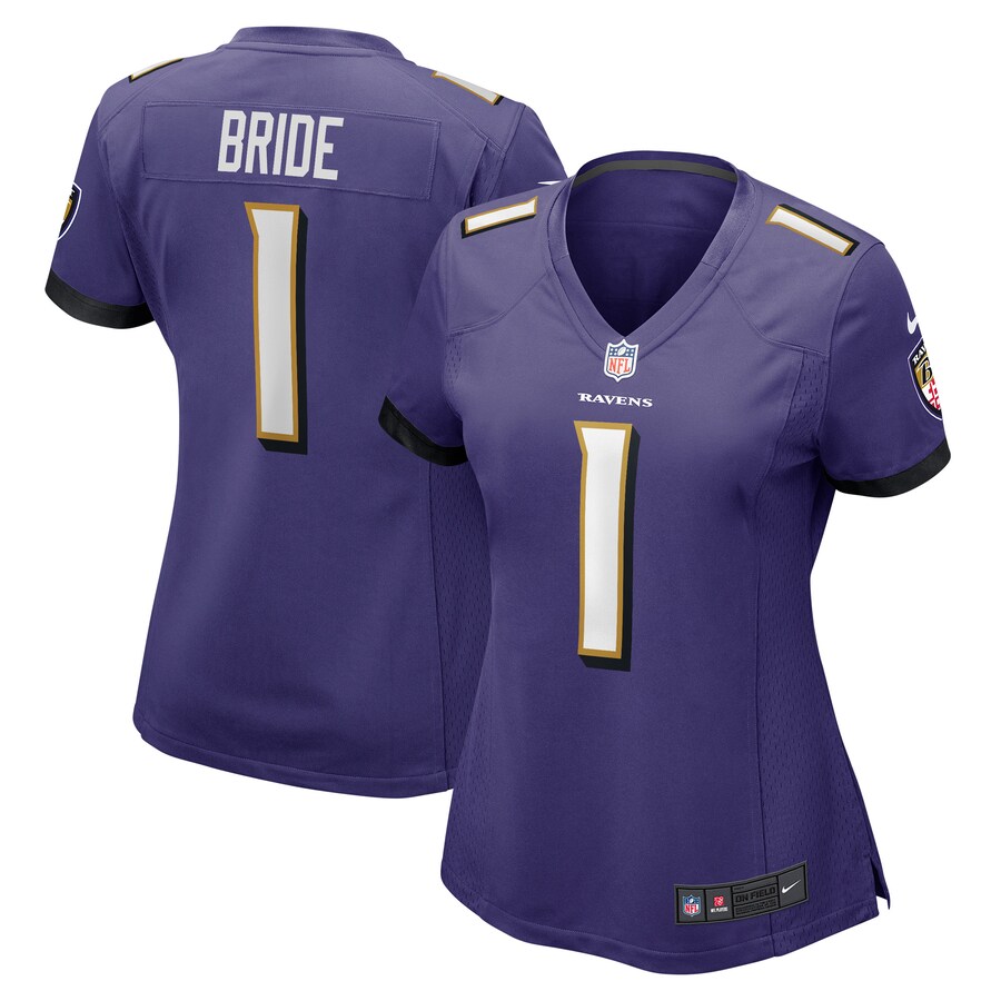 Women's Baltimore Ravens Number 1 Bride Nike Purple Game Jersey - Ujersey NFL Shop