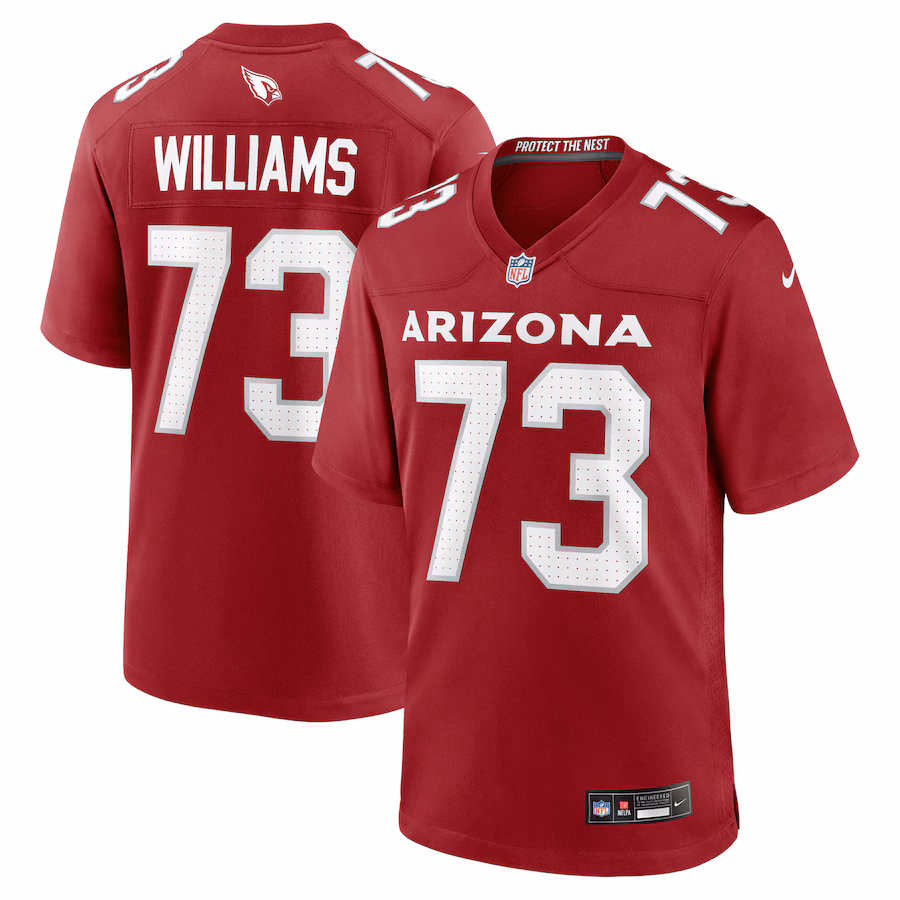 Men's Arizona Cardinals Jonah Williams Nike Cardinal Team Game Jersey - Ujersey
