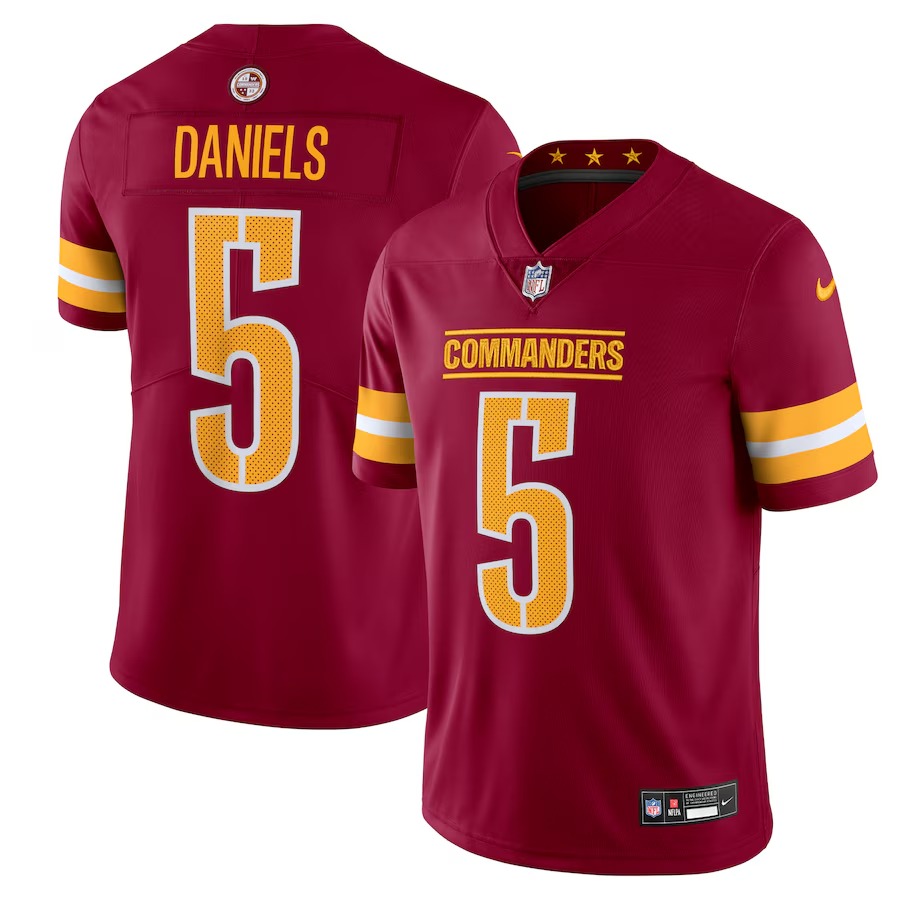 Men's Washington Commanders Jayden Daniels Nike Burgundy  Vapor Untouchable Limited Jersey - Ujersey NFL Shop