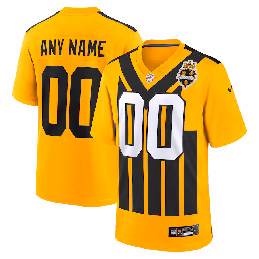 Men's Pittsburgh Steelers Nike Gold Alternate 1933 Throwback Game Custom Jersey - Ujersey NFL Shop