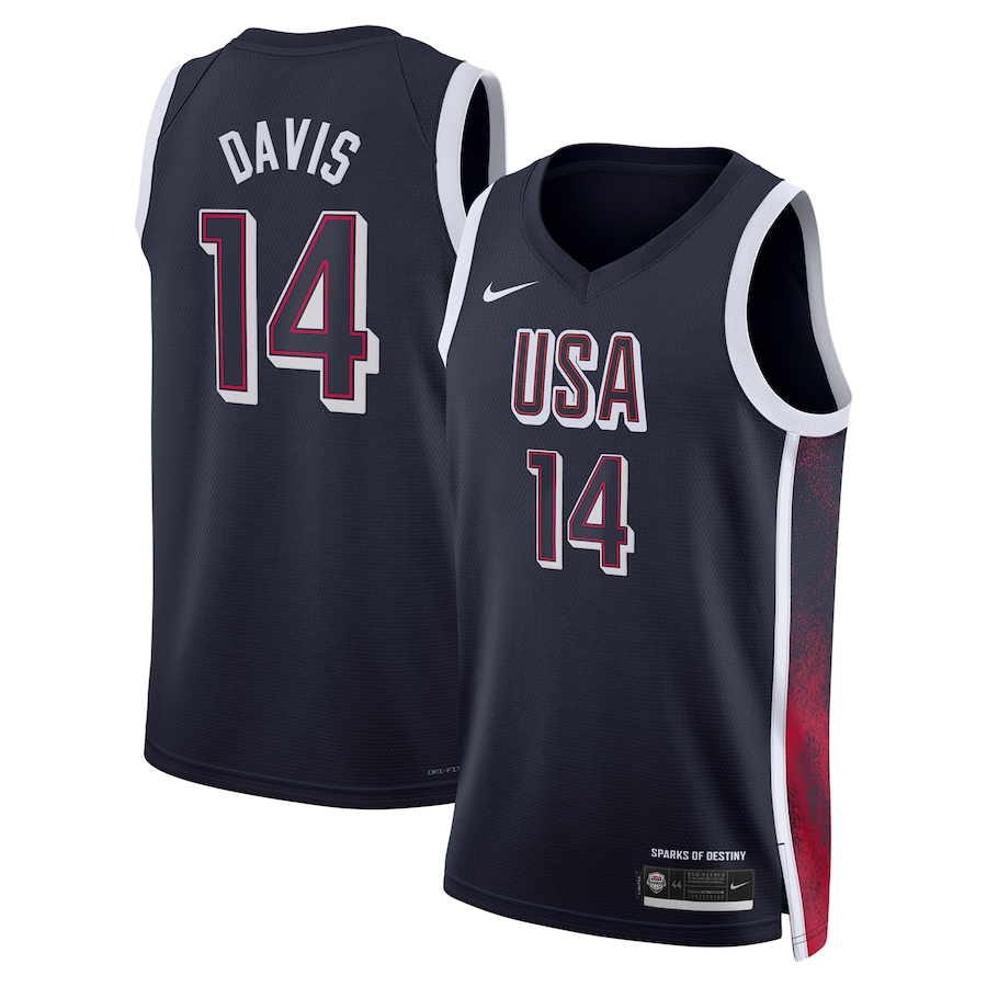 Unisex Men's USA Basketball Anthony Davis Nike Navy 2024 Swingman Player Jersey - Ujersey NFL Shop