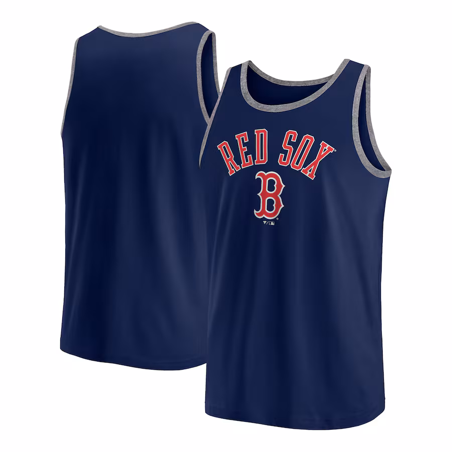 Men's Boston Red Sox Fanatics Navy Bet Tank Top - Ujersey