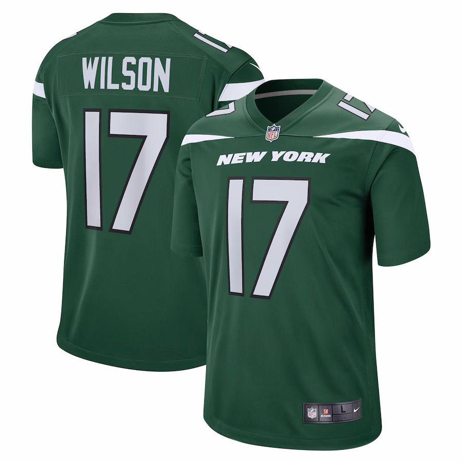 Men's New York Jets Garrett Wilson Nike Green Player Game Jersey - Ujersey NFL Shop