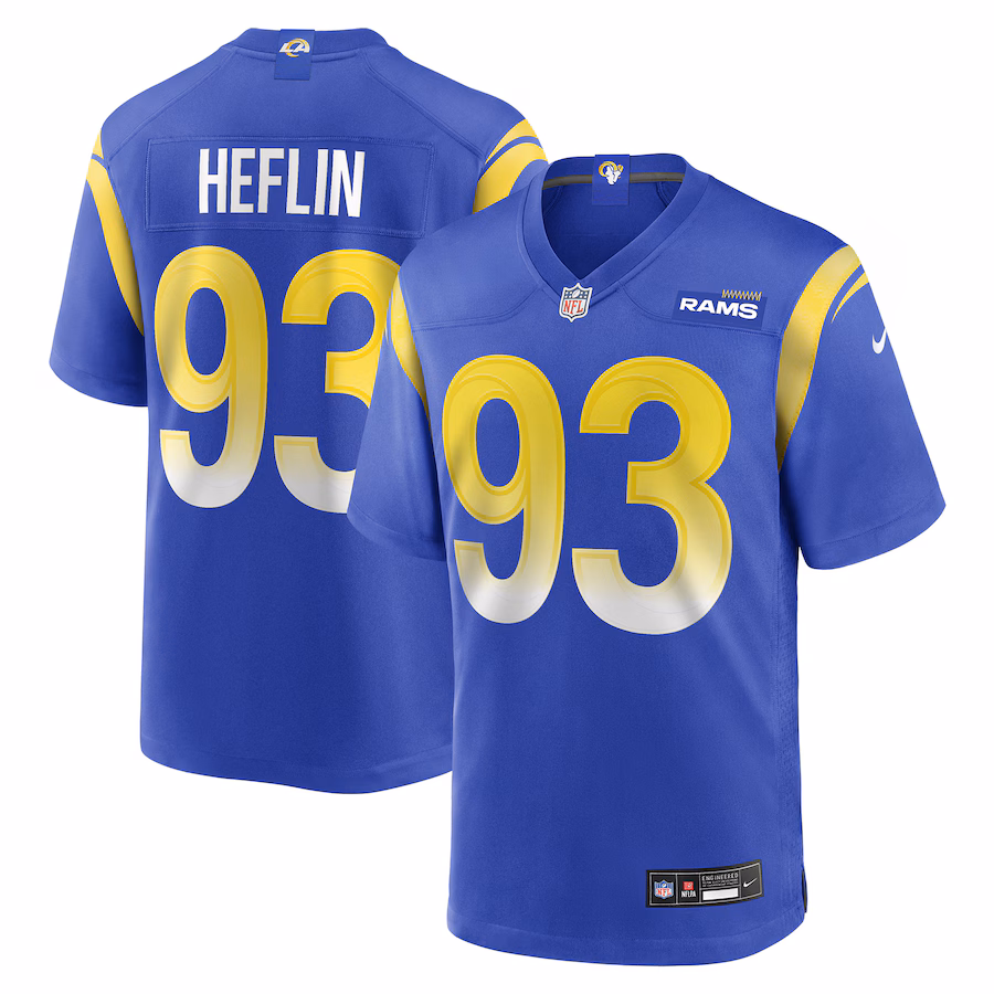 Men's Los Angeles Rams Jack Heflin Nike Royal Team Game Jersey - Ujersey