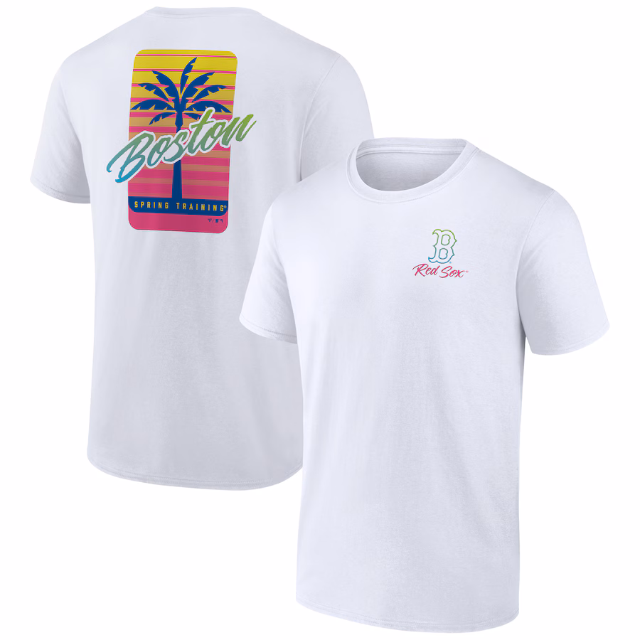 Men's Boston Red Sox White Spring Break T-Shirt - Ujersey