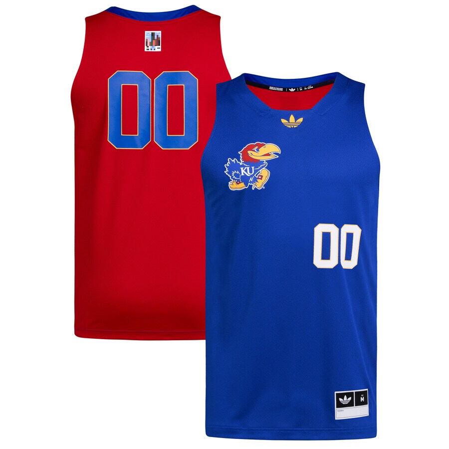 Men's adidas #00 Royal/Red Kansas Jayhawks Black History Month Basketball Jersey - Ujersey NFL Shop