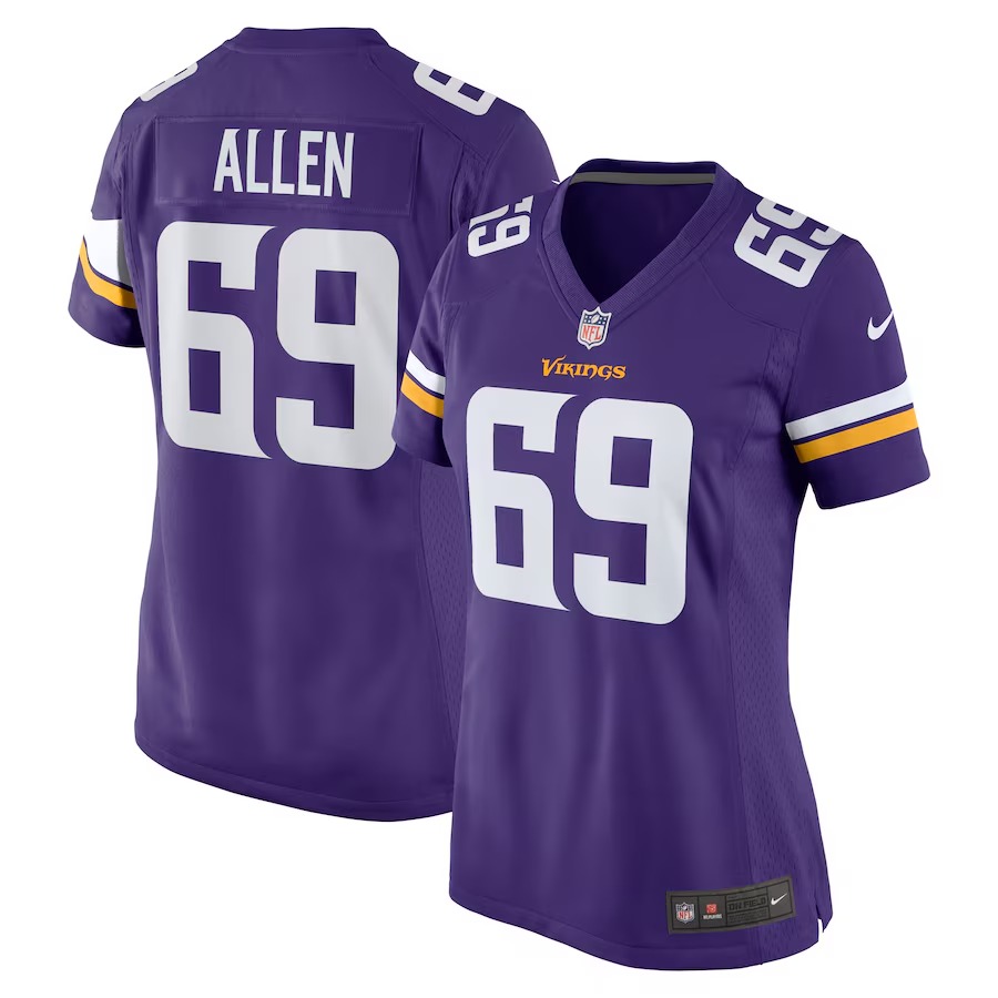 Women's Minnesota Vikings Jared Allen Nike Purple Retired Player Game Jersey - Ujersey NFL Shop