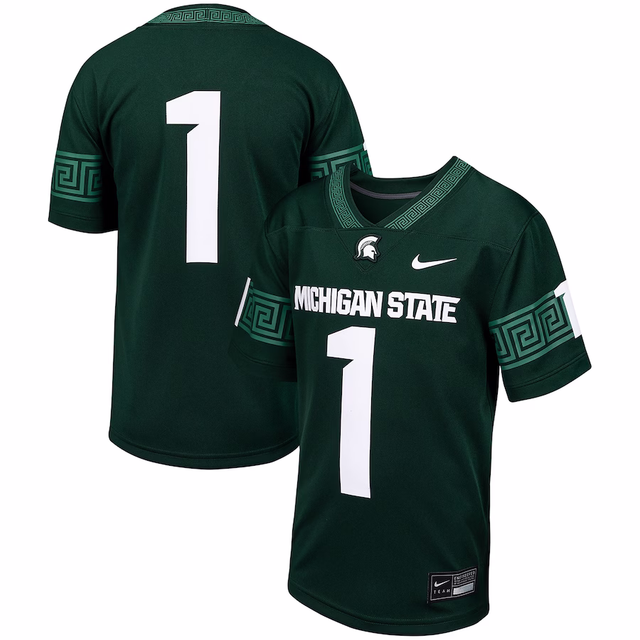 # Michigan State Spartans Nike Youth Football Game Jersey - Green - Ujersey NFL Shop