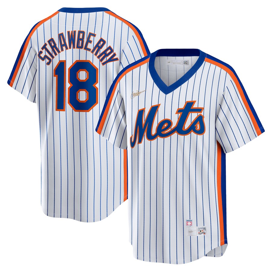 Men's New York Mets Darryl Strawberry Nike White Home Cooperstown Collection Player Jersey - Ujersey NFL Shop