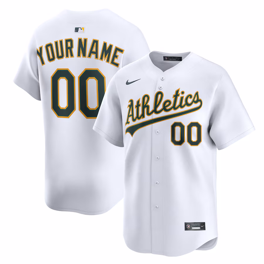 Youth Athletics Nike White Home Custom Limited Jersey - Ujersey