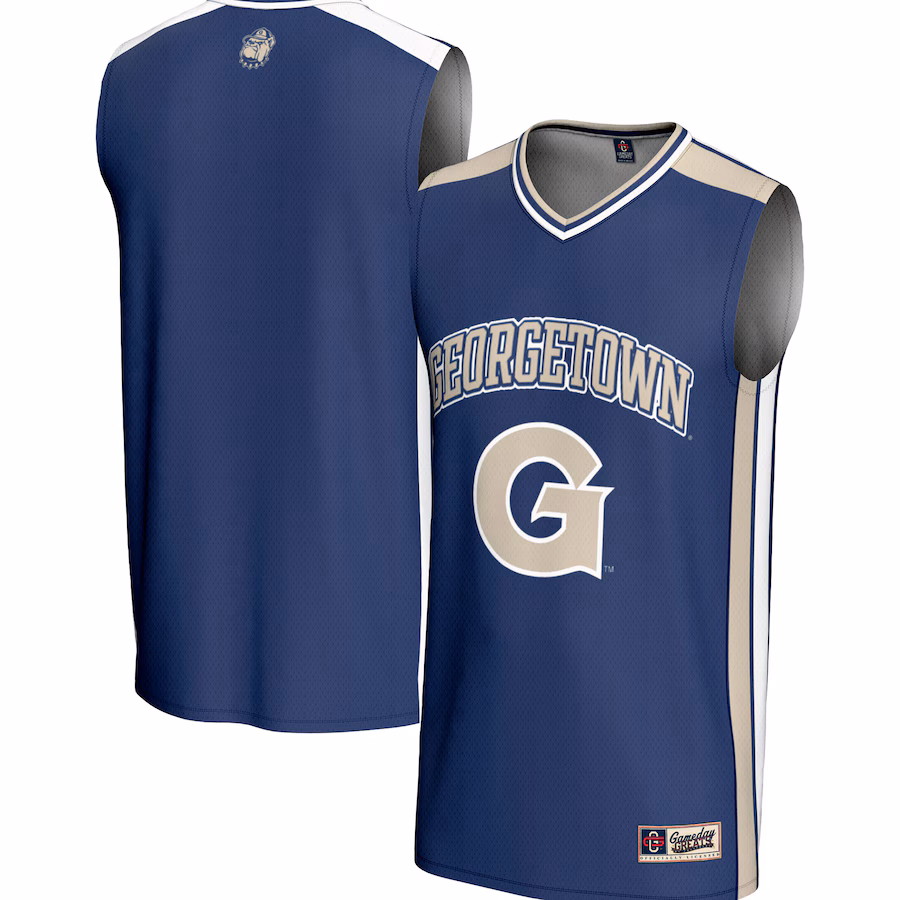 Men's GameDay Greats Navy Georgetown Hoyas Spirit Basketball Jersey - Ujersey NFL Shop