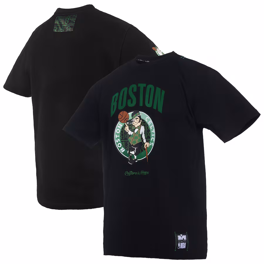 Men's Boston Celtics  NBA x Two Hype Black Culture & Hoops Collection Premium T-Shirt - Ujersey