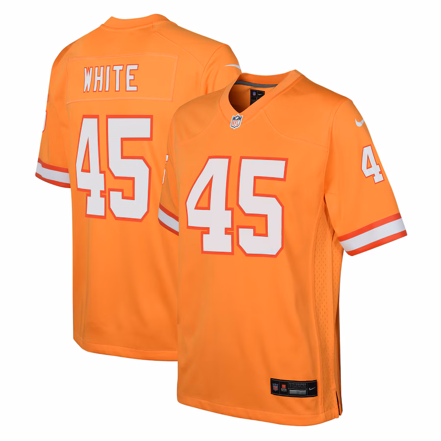 Youth Tampa Bay Buccaneers Devin White Nike Orange Game Jersey - Ujersey NFL Shop