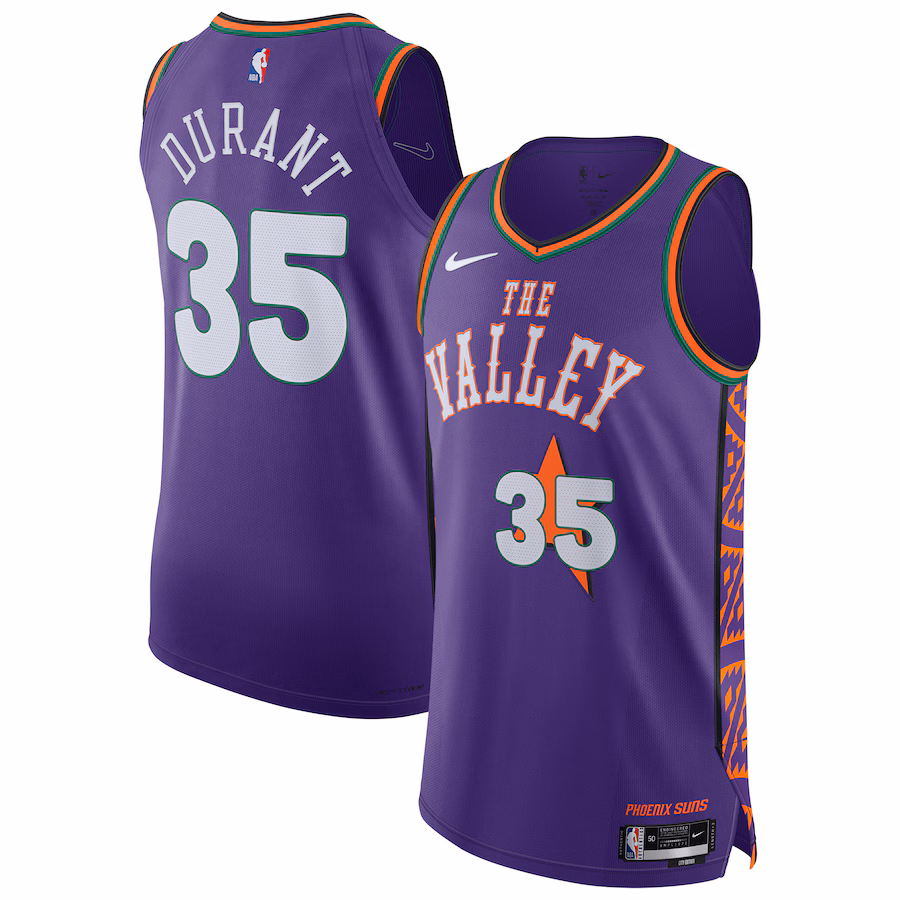 Men's Phoenix Suns Kevin Durant Nike Purple 2024/25 Authentic Player Jersey - City Edition - Ujersey NFL Shop
