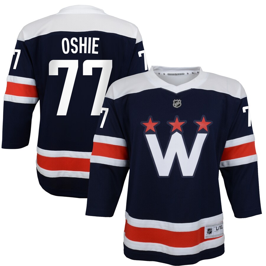Youth Washington Capitals TJ Oshie Navy 2020/21 Alternate Replica Player Jersey - Ujersey NFL Shop