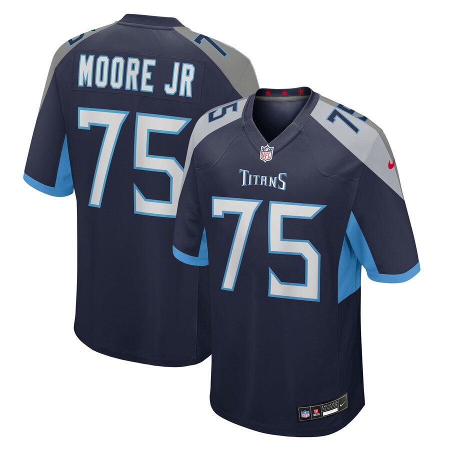 Men's Tennessee Titans Dan Moore Jr. Nike Navy Team Game Jersey - Ujersey