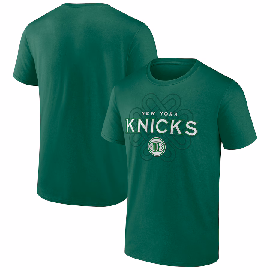 Men's New York Knicks Green Celtic Knot T-Shirt - Ujersey