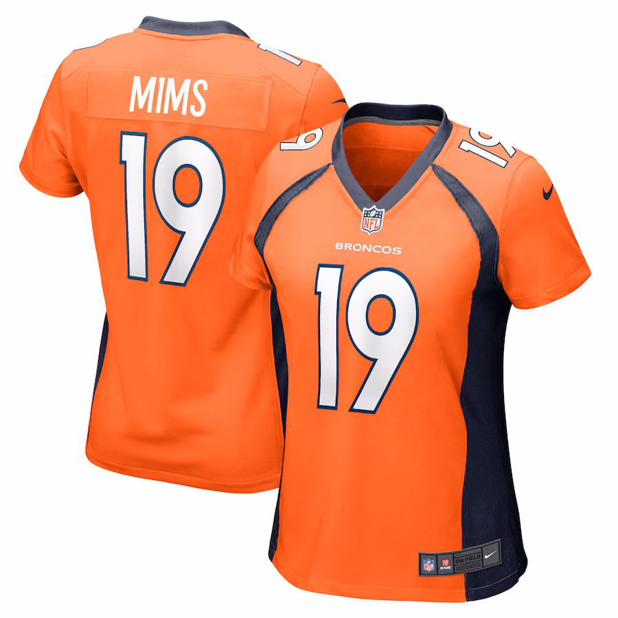 Women's Denver Broncos Marvin Mims Jr Nike  Orange Team Game Jersey - Ujersey NFL Shop