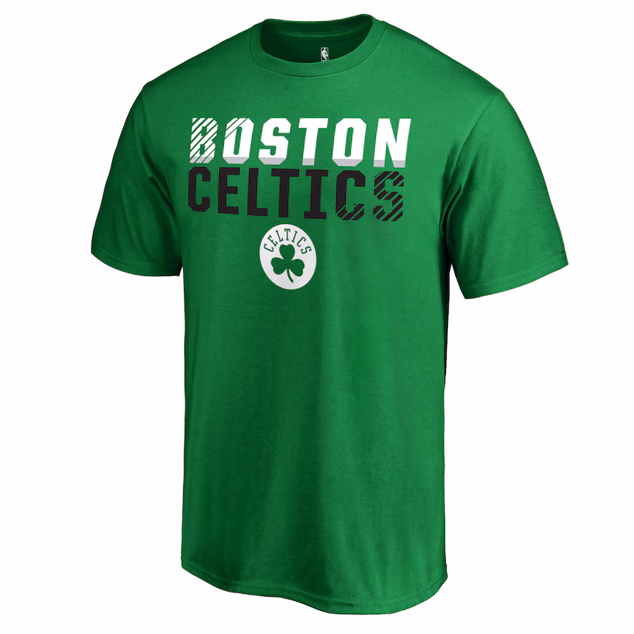 Men's Boston Celtics Kelly Green Fade Out T-Shirt - Ujersey