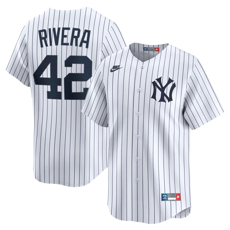 Men's New York Yankees Mariano Rivera Nike White Throwback Cooperstown Collection Limited Jersey - Ujersey