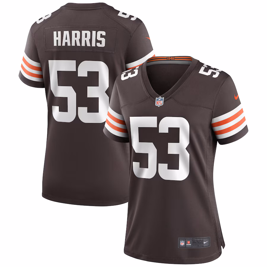 Women's Cleveland Browns Nick Harris Nike Brown Game Jersey - Ujersey NFL Shop