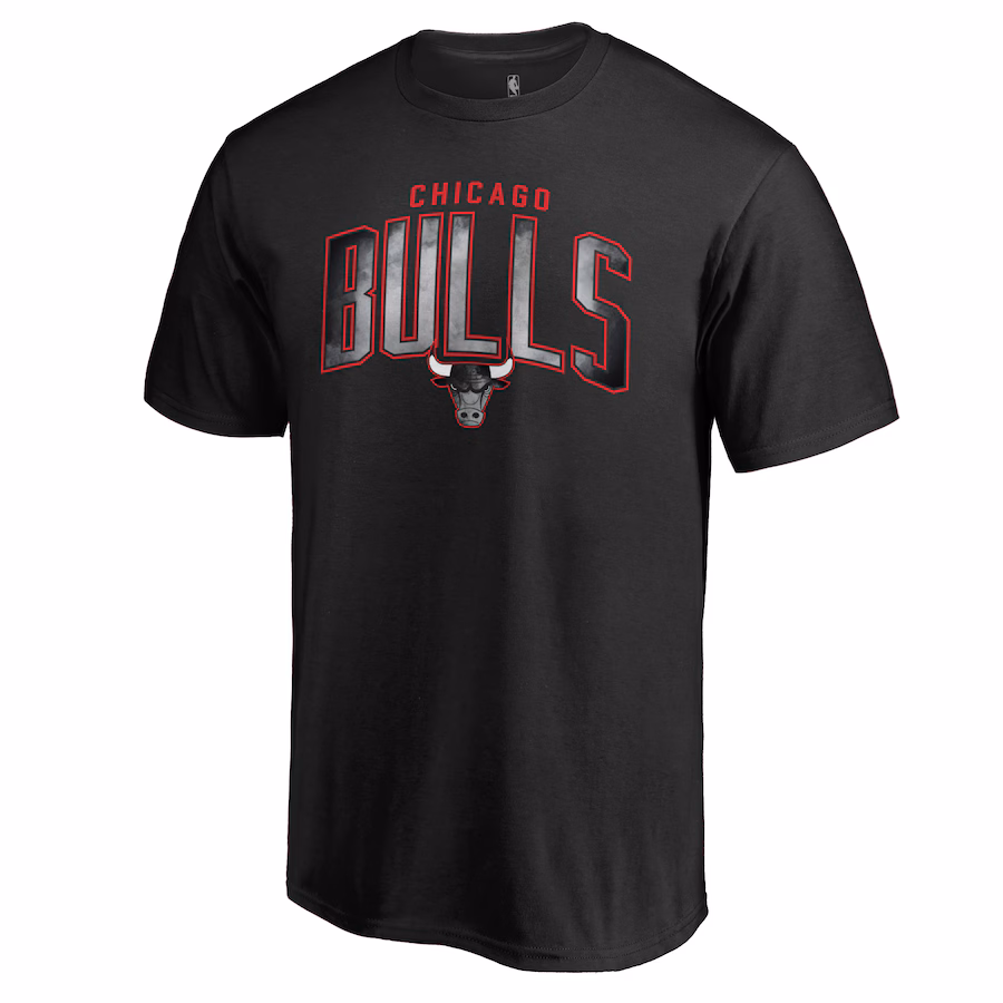 Men's Chicago Bulls Black Arch Smoke T-Shirt - Ujersey NFL Shop
