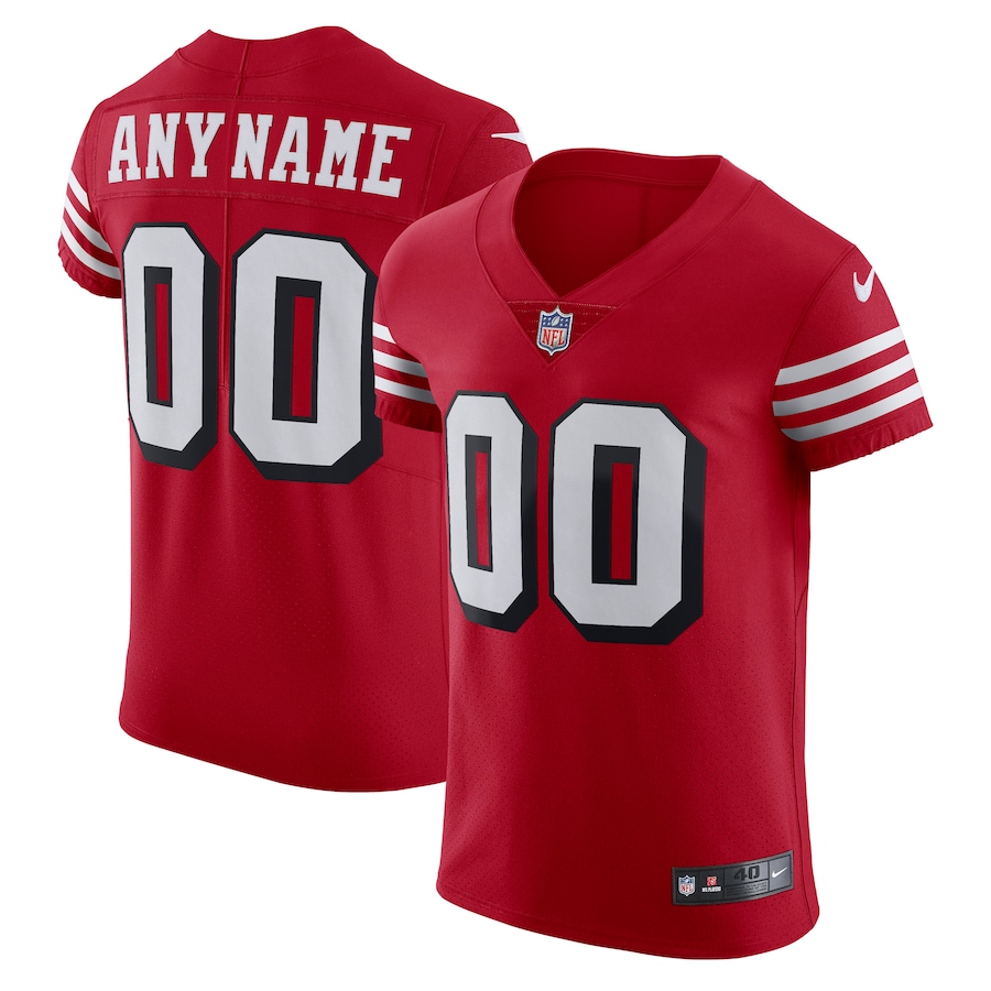 Men's San Francisco 49ers Nike Scarlet Alternate Vapor Elite Custom Jersey - Ujersey NFL Shop