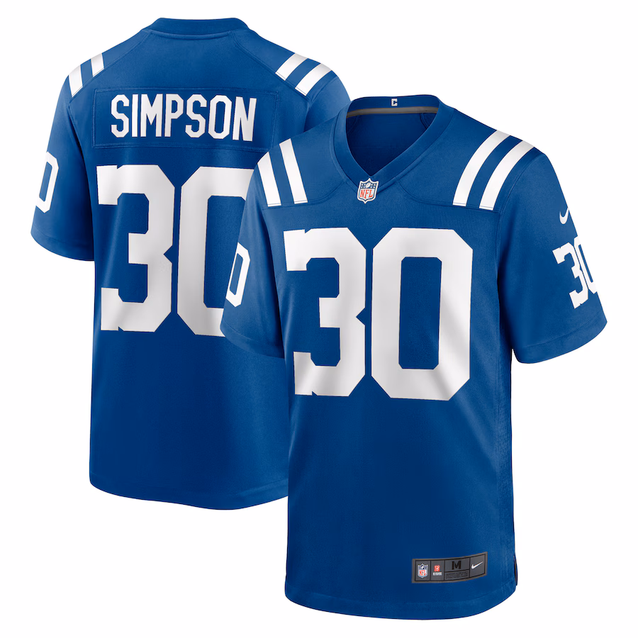 Men's Indianapolis Colts Jaylin Simpson Nike  Royal Game Jersey - Ujersey NFL Shop