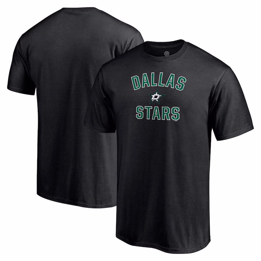 Men's Dallas Stars Black Victory Arch T-Shirt - Ujersey NFL Shop