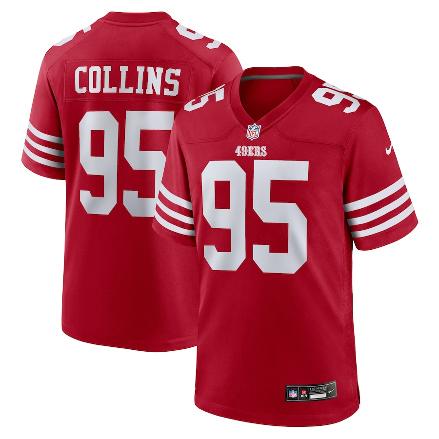 Men's San Francisco 49ers Alfred Collins Nike Scarlet Team Game Jersey - Ujersey NFL Shop