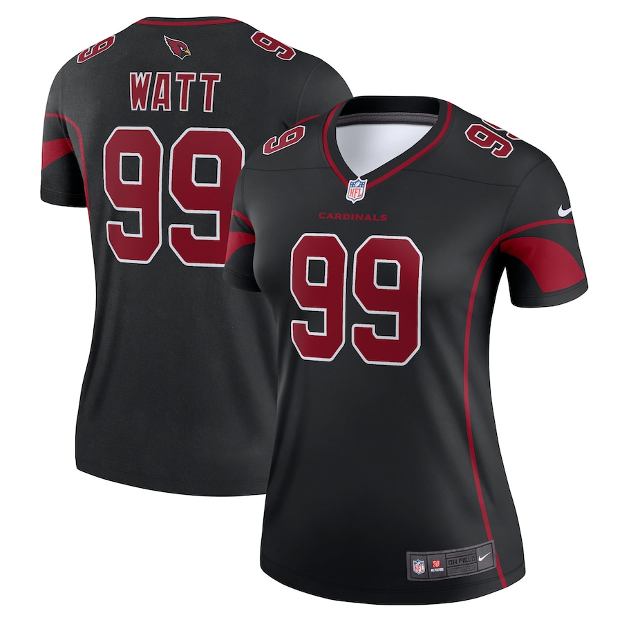 Women's Arizona Cardinals J.J. Watt Nike Black Alternate Legend Player Performance Top - Ujersey