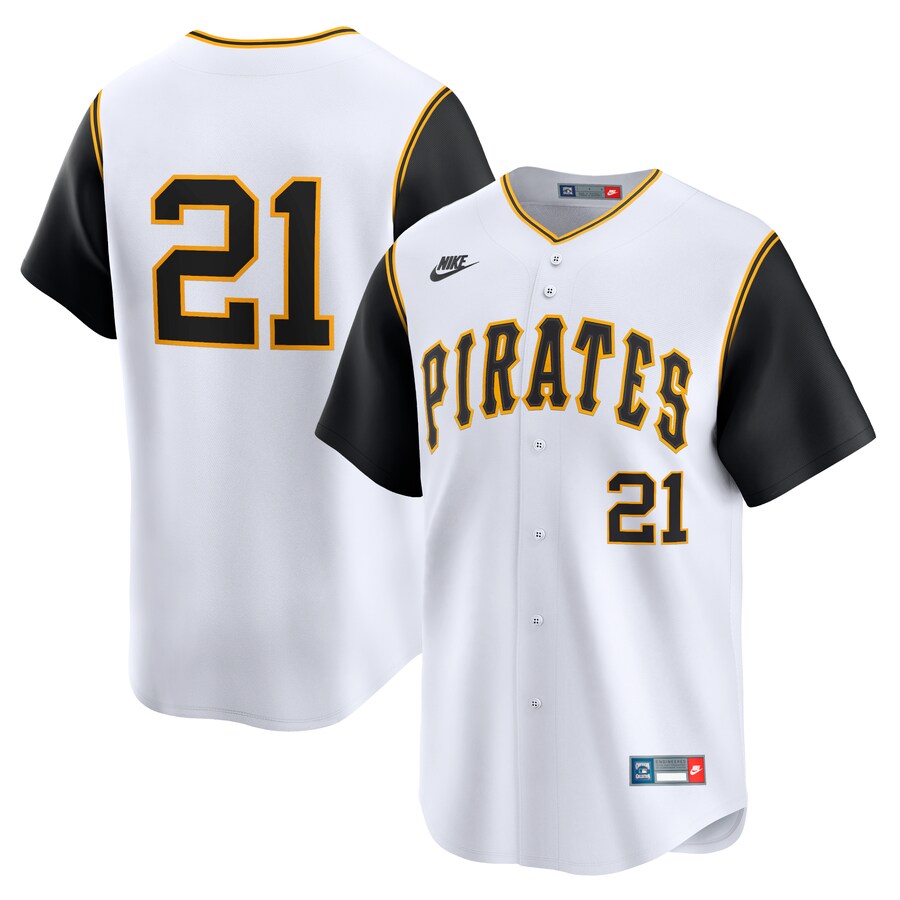 Men's Pittsburgh Pirates Roberto Clemente Nike White Throwback Cooperstown Limited Jersey - Ujersey NFL Shop
