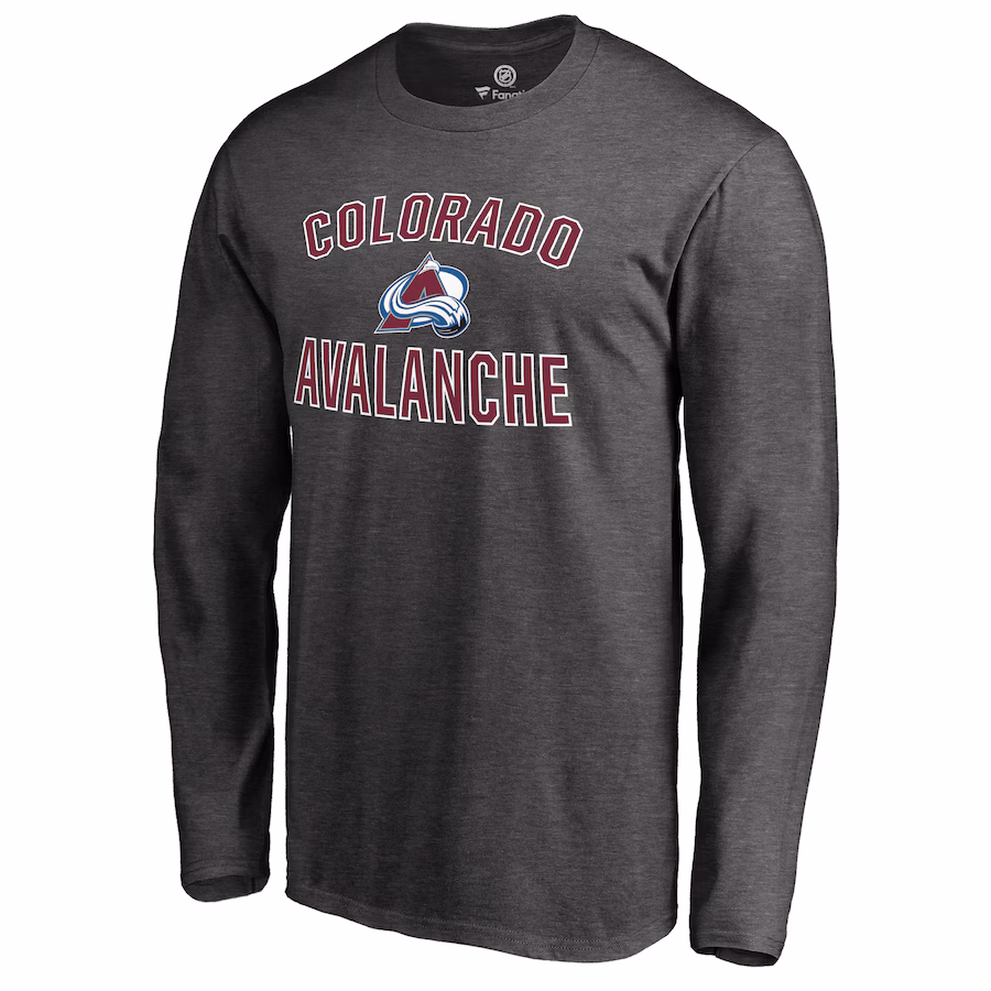 Men's Colorado Avalanche Heathered Gray Victory Arch Long Sleeve T-Shirt - Ujersey NFL Shop