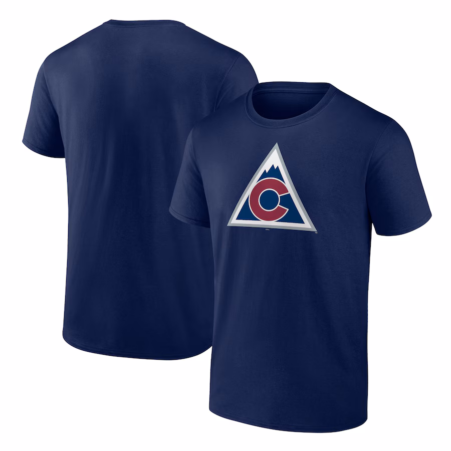 Men's Colorado Avalanche Navy Alternate Team Logo T-Shirt - Ujersey NFL Shop