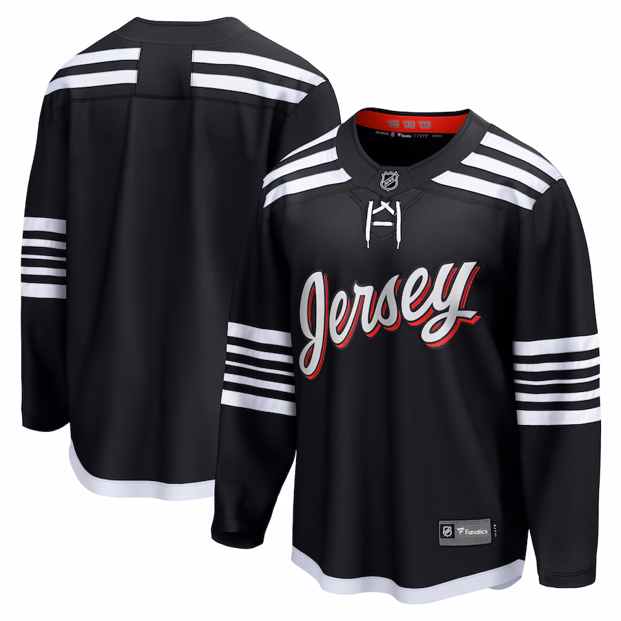 Men's New Jersey Devils Fanatics Black Alternate Premier Breakaway Team Jersey - Ujersey NFL Shop