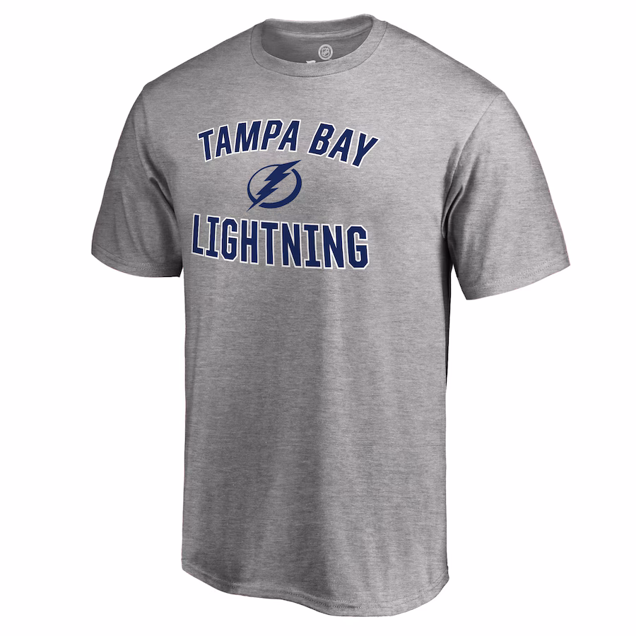 Men's Tampa Bay Lightning Ash Victory Arch T-Shirt - Ujersey NFL Shop
