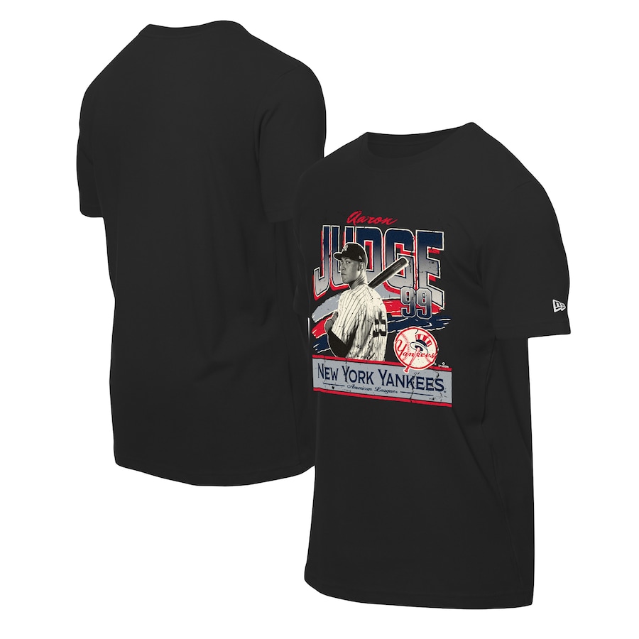 Men's New York Yankees Aaron Judge New Era Black Batter Up T-Shirt - Ujersey