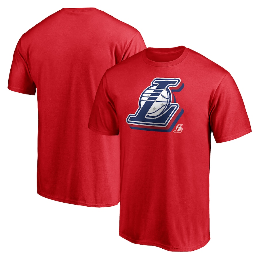 Men's Los Angeles Lakers Red Red White & Team T-Shirt - Ujersey
