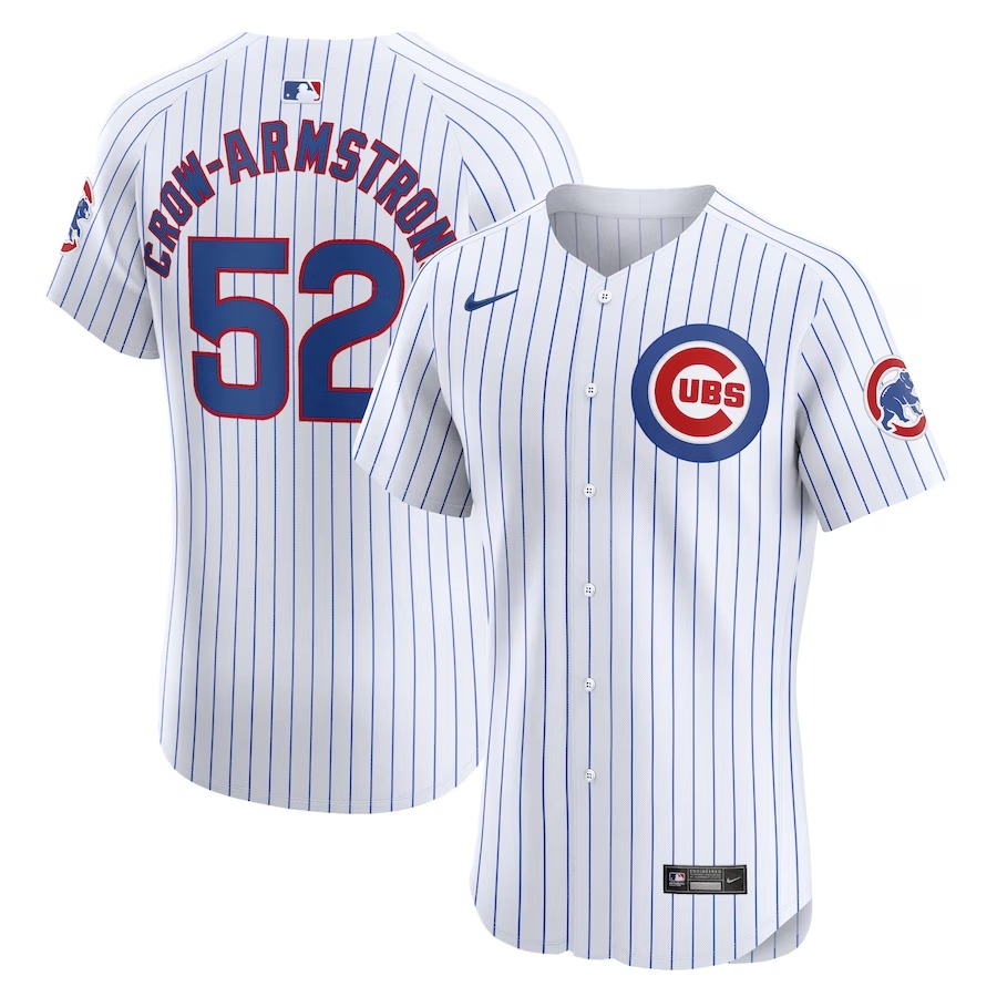 Men's Chicago Cubs Pete Crow-Armstrong Nike White Home Elite Player Jersey - Ujersey NFL Shop