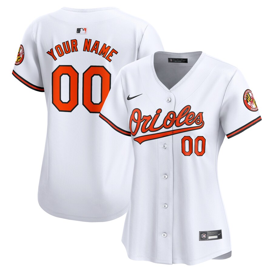 Women's Baltimore Orioles Nike White Home Limited Custom Jersey - Ujersey NFL Shop